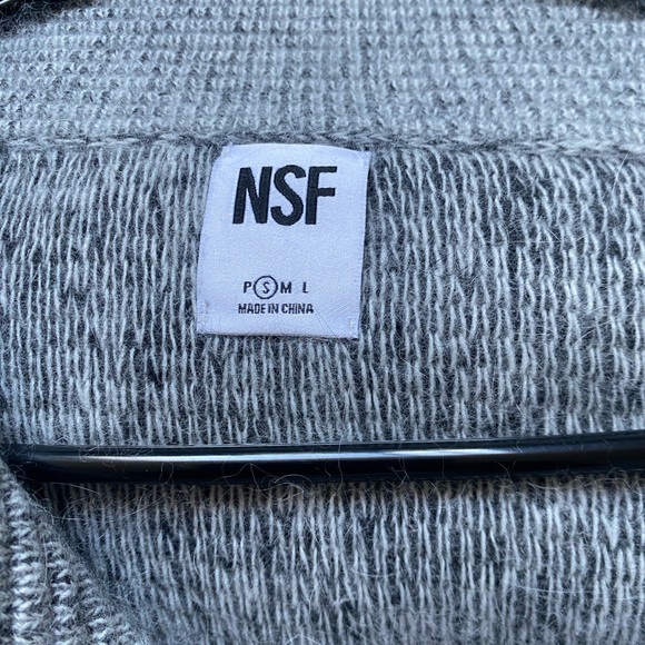 NSF Gray Cowl Neck Sweater - Picture 1 of 4